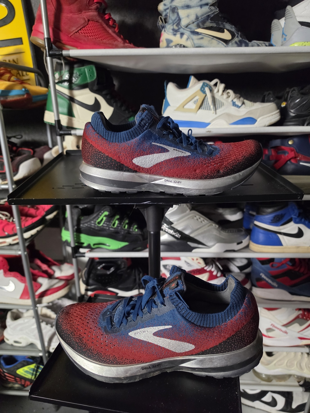 🔥 Brooks Levitate 2 Men Size 8 Running Shoes - Red & Navy Knit Trainers